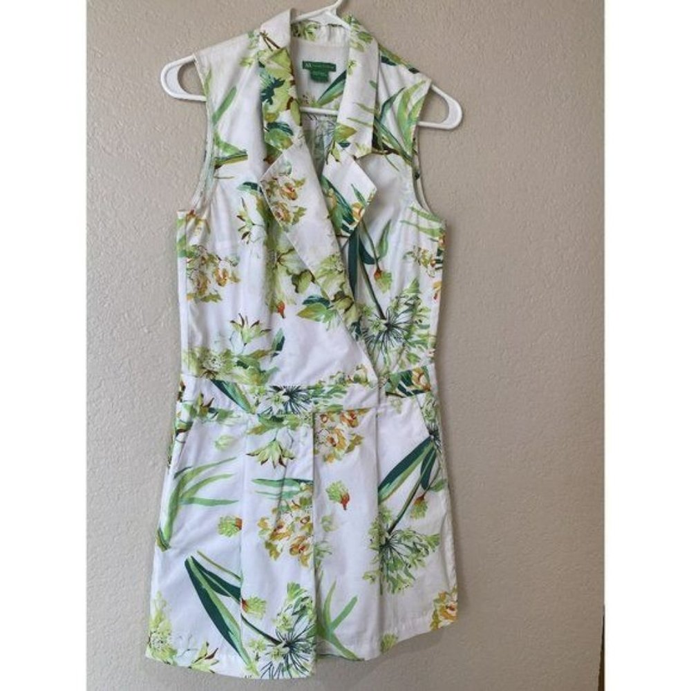 A|X Armani Exchange Jump suit, Green/White, Size 0